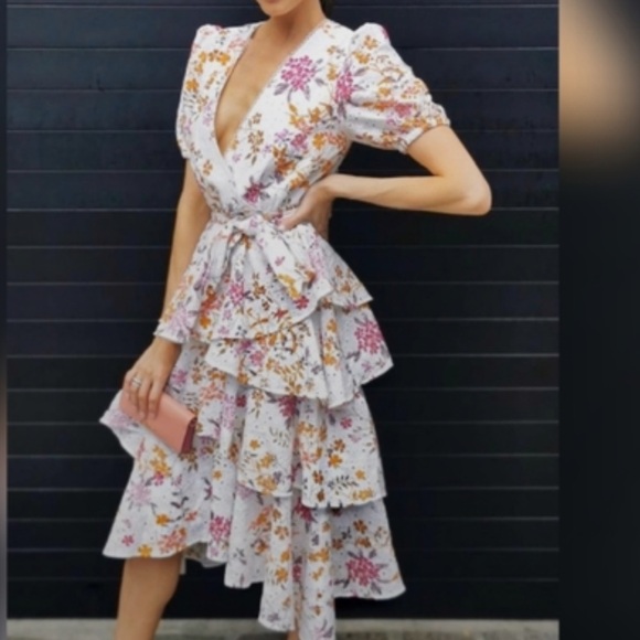 Floral Wrap Dress - Picture 7 of 15